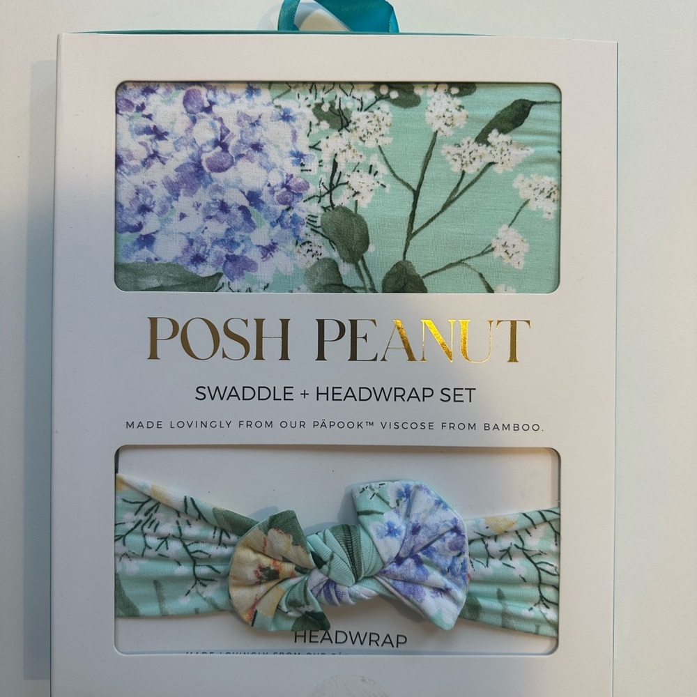 BRAND NEW Posh Peanut Swaddle and Headwrap Set